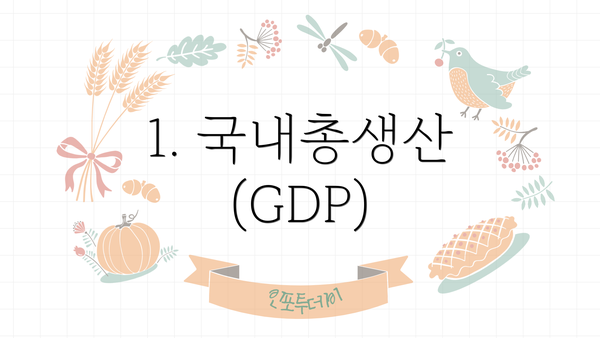 1. 국내총생산(GDP)