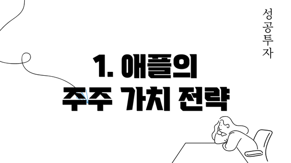 1. 애플의 주주 가치 전략