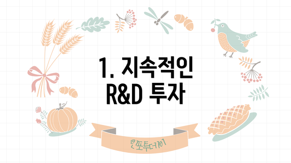 1. 지속적인 R&D 투자