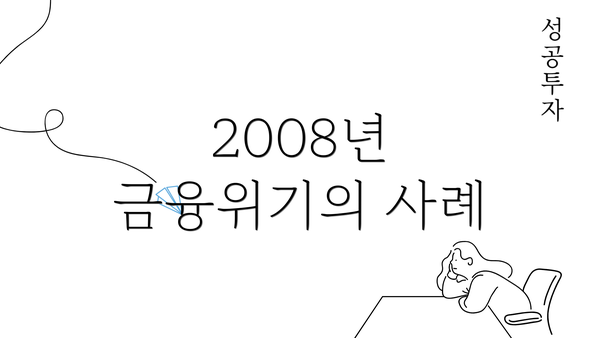 2008년 금융위기의 사례