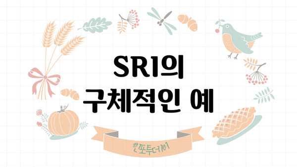 SRI의 구체적인 예