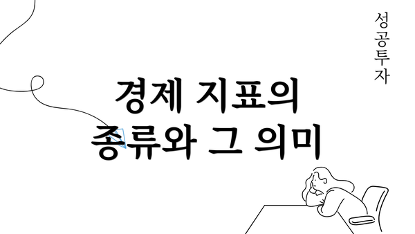 경제 지표의 종류와 그 의미