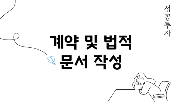 계약 및 법적 문서 작성