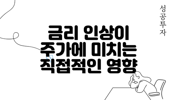 금리 인상이 주가에 미치는 직접적인 영향