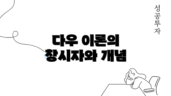 다우 이론의 창시자와 개념