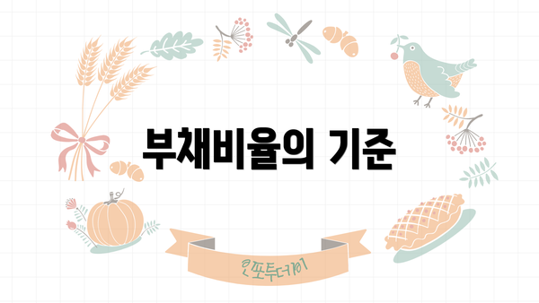 부채비율의 기준