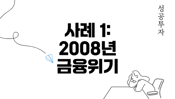 사례 1: 2008년 금융위기