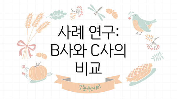 사례 연구: B사와 C사의 비교