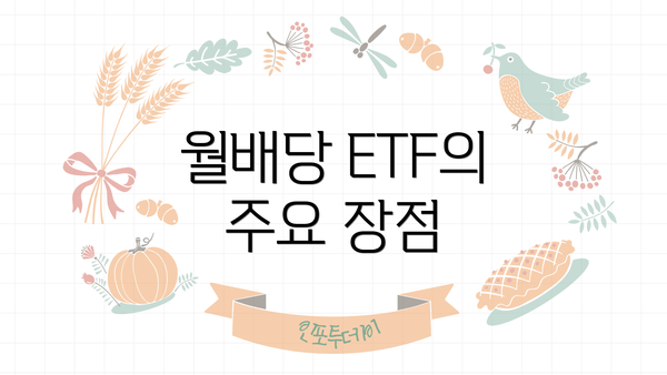 월배당 ETF의 주요 장점