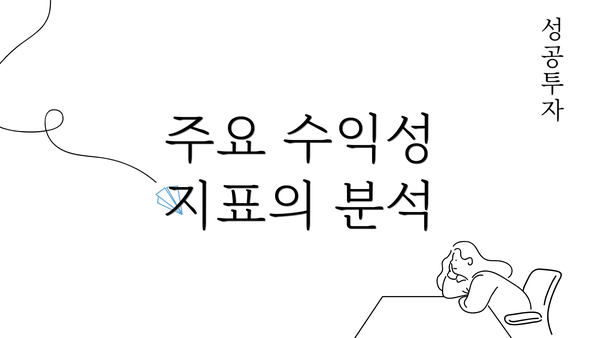 주요 수익성 지표의 분석