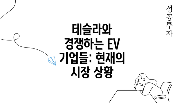 테슬라와 경쟁하는 EV 기업들: 현재의 시장 상황