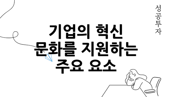 기업의 혁신 문화를 지원하는 주요 요소