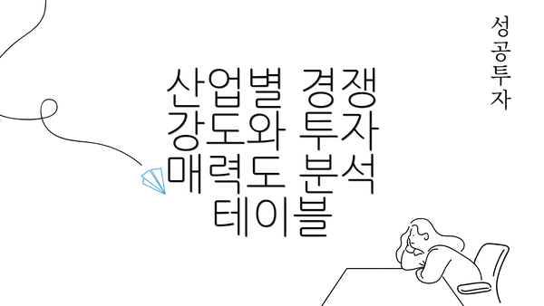 산업별 경쟁 강도와 투자 매력도 분석 테이블