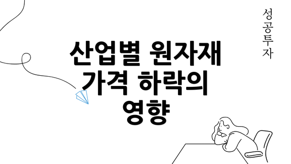 산업별 원자재 가격 하락의 영향