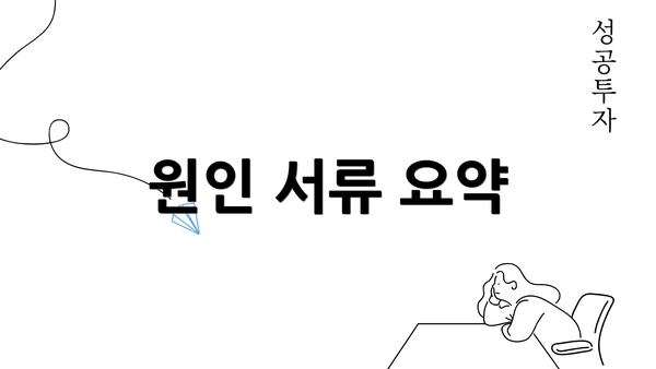 원인 서류 요약