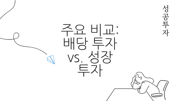 주요 비교: 배당 투자 vs. 성장 투자