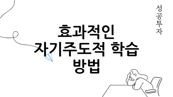 효과적인 자기주도적 학습 방법