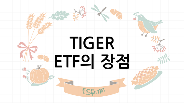 TIGER ETF의 장점