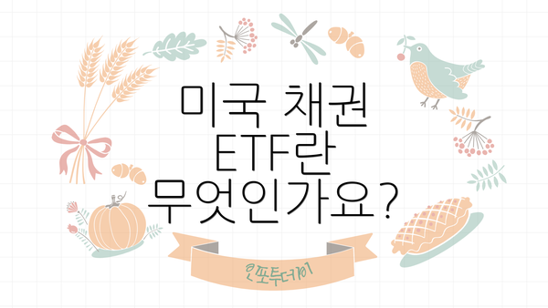 미국 채권 ETF란 무엇인가요?