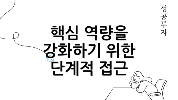 핵심 역량을 강화하기 위한 단계적 접근